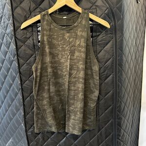 lululemon athletica Olive Camo Muscle Tee